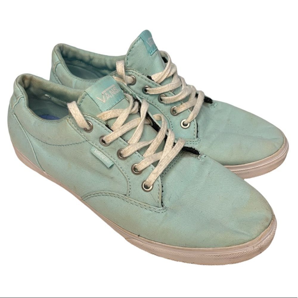 Vans Lace Up Sneaker Shoes Tiffany Blue Size 8 - Picture 3 of 7